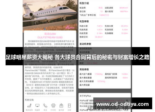 足球明星薪资大揭秘 各大球员合同背后的秘密与财富增长之路